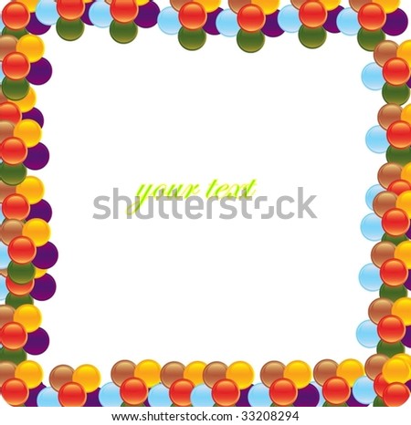 bright colorful party border vector