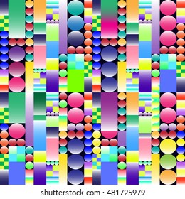 Bright colorful pattern in the style of postmodernism