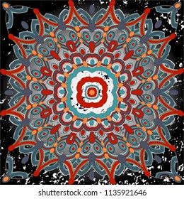 Bright, colorful patterns on a textured background. You can use as a background, decorating ceramic tiles, decorating textiles and other types of design