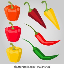 Bright colorful pepper