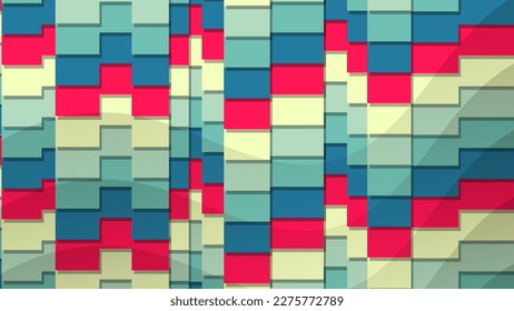 Bright colorful polygonal background with 3D effect. A beautiful illustration for interior decoration, corporate designs, blogs, postcards, posters and your other projects. Vector. 