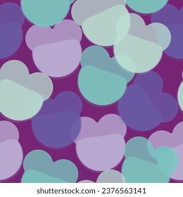 Bright colorful rainbow panda illustration for textile print Panda bear vector background. 