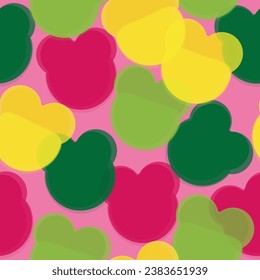 Bright colorful rainbow panda illustration for textile print Kids vector pattern with kawaii animals.