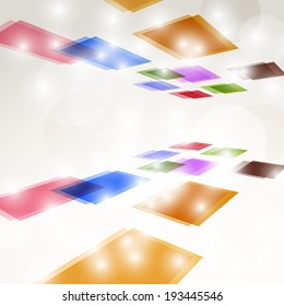 Bright colorful rainbow square fly background. Vector illustration
