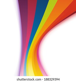 Bright Colorful Refreshing Rainbow Swoosh. Vector Illustration