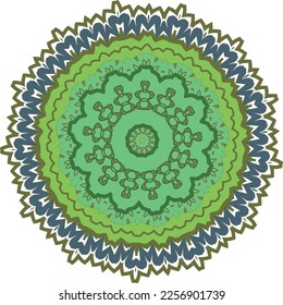 Bright, colorful round pattern. Vector file for designs.