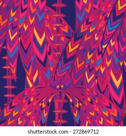 bright colorful seamless geometric African flower ornament