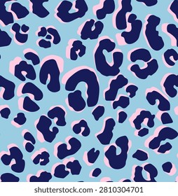 Bright colorful seamless leopard print background. Wild exotic animal print design. wallpaper.	
