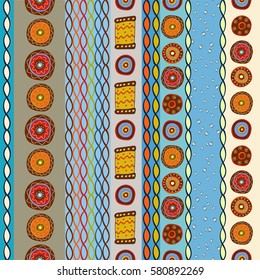 Bright Colorful seamless stripes pattern. 