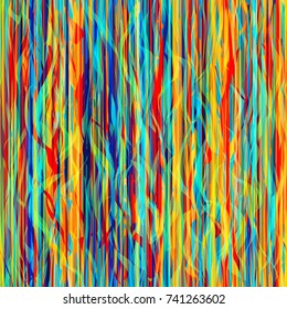 Bright colorful seamless texture. Vertical lines and curved stripes. Abstract vector background for web page, banners, fabric, home decor, wrapping