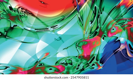 Papel de parede brilhante colorido manchado abstrato. Uma bela ilustração para decoração de interiores, designs corporativos, blogs, cartões postais, cartazes e seus outros projetos. Vetor. 