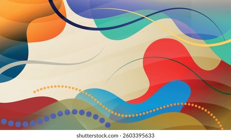 Bright colorful spotted abstract wallpaper. An excellent background for advertising, posters, postcards, business cards, corporate attributes and your other projects. Vector.
