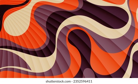 Bright colorful spotted striped wallpaper. A fractal surface of chaotically overlapping shapes, stripes, geometric elements and color mixing. Template for your projects. Vector.