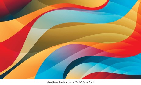 Bright colorful spotted striped wallpaper. An excellent background for designing pages on social networks, posters, presentations, outdoor advertising and your other projects. Vector.
