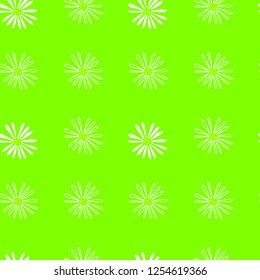 Bright and colorful spring green seamless pattern with flowers