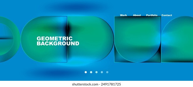 Cuadrados coloridos brillantes con Elementos redondos de fondo geométrico mínimo. Ilustración vectorial Para Fondo de pantalla, Anuncio, Fondo, Tarjeta, Ilustración de libro, página de destino