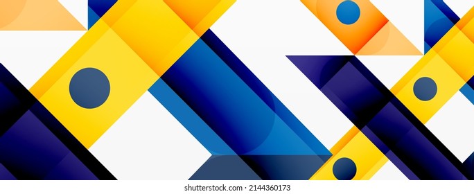 Bright colorful straight lines geometric abstract background. Trendy overlapping lines composition for wallpaper, banner, background or landing
