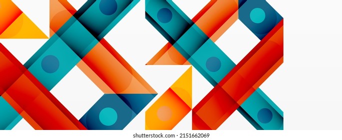Bright colorful straight lines geometric abstract background. Trendy overlapping lines composition for wallpaper, banner, background or landing
