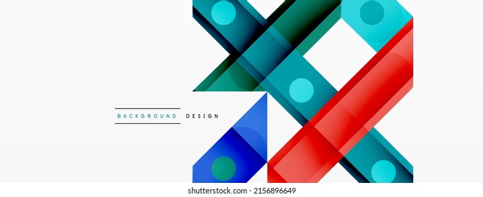 Bright colorful straight lines geometric abstract background. Trendy overlapping lines composition for wallpaper, banner, background or landing
