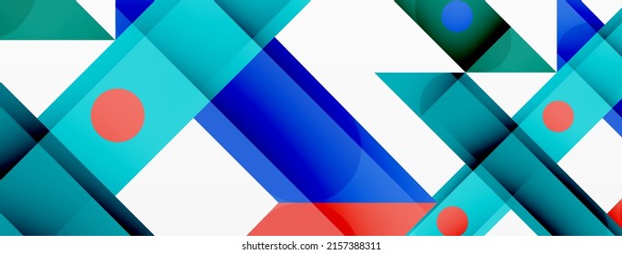 Bright colorful straight lines geometric abstract background. Trendy overlapping lines composition for wallpaper, banner, background or landing