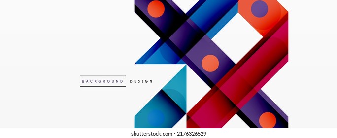 Bright colorful straight lines geometric abstract background. Trendy overlapping lines composition for wallpaper, banner, background or landing