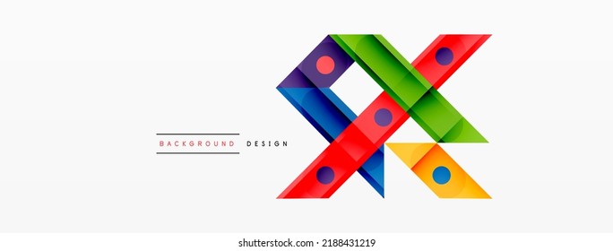 Bright colorful straight lines geometric abstract background. Trendy overlapping lines composition for wallpaper, banner, background or landing