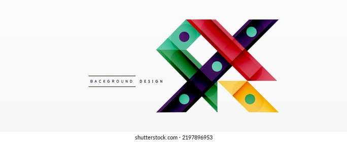 Bright colorful straight lines geometric abstract background. Trendy overlapping lines composition for wallpaper, banner, background or landing