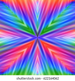 Bright Colorful Striped Angular Background. Motley Texture of Symmetric Intersecting Lines from Center.