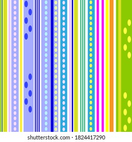 Bright colorful stripes seamless pattern. Suitable as an abstract background, for fabric, wrapping paper, bags, rugs, covers for smartphones and tablets, napkins, dishes, wallpapers, tiles. Vector.
