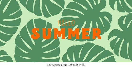 Bright and colorful summer-themed sale advertisement