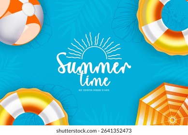 Bright and colorful summer-themed sale advertisement