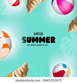 Bright and colorful summer-themed sale advertisement