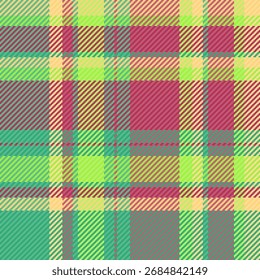 Un fondo brillante y colorido de patrón de tartán. Diseño textil versátil ideal para fondos, manualidades, ropa o agregar textura a su proyecto. Retro, vibrante y animado.