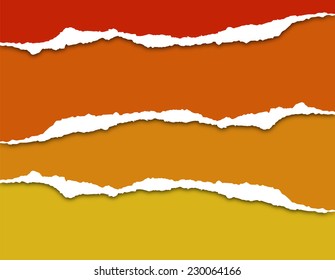 Bright colorful torn paper background with shadow. Abstract background
