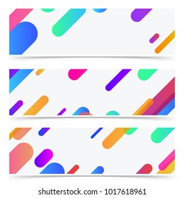 Bright colorful trendy neon childish lines cards collection. Minimalistic neon stripes pattern abstract fashion flyer. Vector illustration