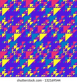 Bright colorful triangles pattern