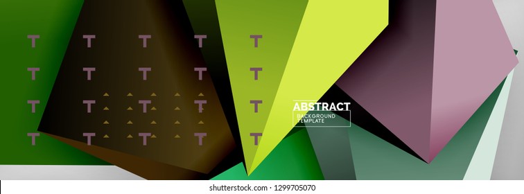 Composición 3d de poli triangular brillante, fondo geométrico abstracto vectorial, diseño mínimo, póster futurista poligonal