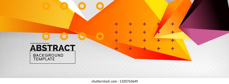 Composición 3d de poli triangular brillante, fondo geométrico abstracto vectorial, diseño mínimo, póster futurista poligonal