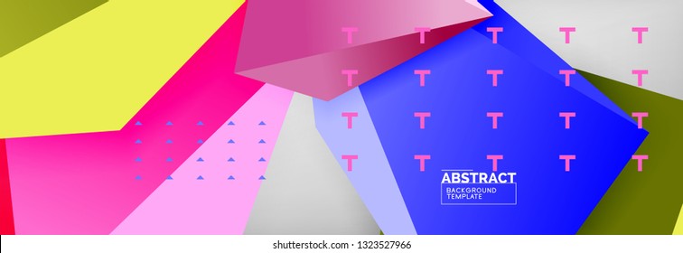 Composición 3d de poli triangular brillante, fondo geométrico abstracto vectorial, diseño mínimo, póster futurista poligonal