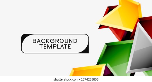 Composición 3d de poli triangular brillante, fondo geométrico abstracto vectorial, diseño mínimo, póster futurista poligonal