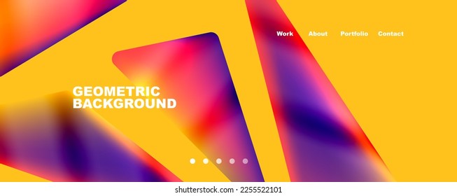 Formas triangulares brillantes y coloridas, fondo abstracto con efecto de color fluido. Efectos de vidrio, luz y sombra. Ilustración Para Papel De Fondo De Pantalla, Banner, Fondo, Tarjeta, Ilustración Del Libro, Página De Inicio
