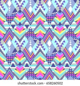 bright and colorful tribal geo - seamless background