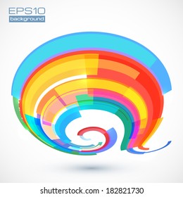 Bright colorful vector abstract spiral