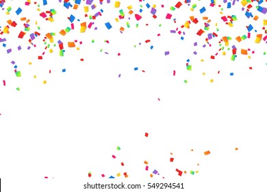 Bright colorful vector confetti background