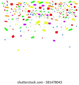 Bright colorful vector confetti background