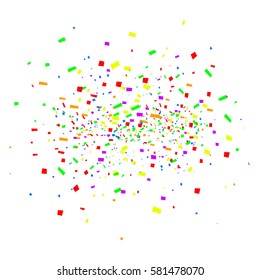 Bright colorful vector confetti background