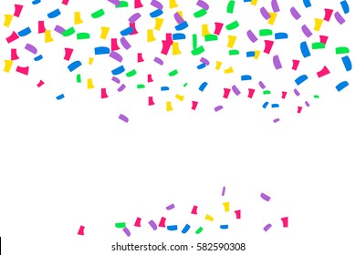 Bright colorful vector confetti background