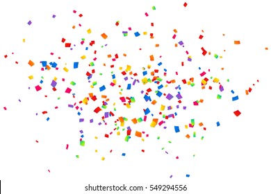 Bright Colorful Vector Confetti Isolated On White Background