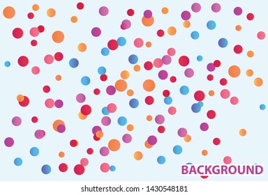 Bright colorful vector layout with circular shapes. 