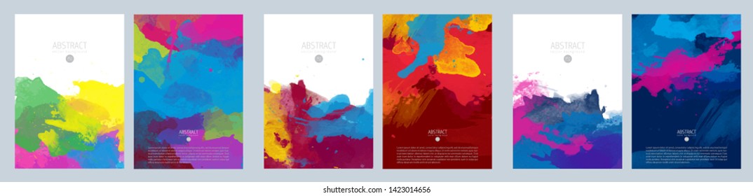 bright colorful vector paint splash background template bundle set for brochure poster or flyer color colour star rainbow texture colourful party abstract background scene paint colorful brush splash